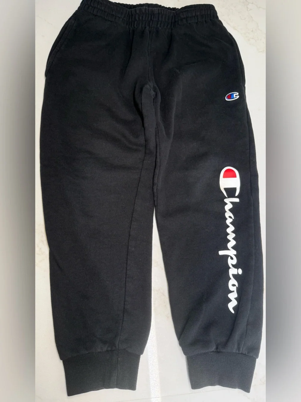 Champion Boys Fleece Jogger Sweatpants Bundle Gray Black Size Small